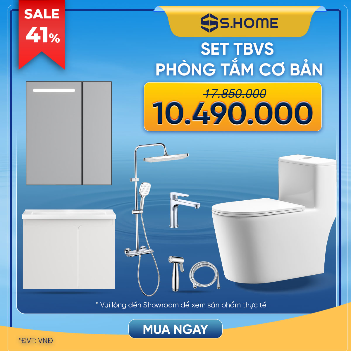 Combo phòng tắm Hiện Đại Giá Chỉ 10490K